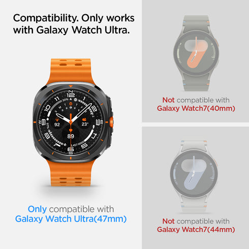 Spigen Galaxy Watch Ultra (47mm) Screen Protector – GLAS.tR EZ Fit (2 Pack)